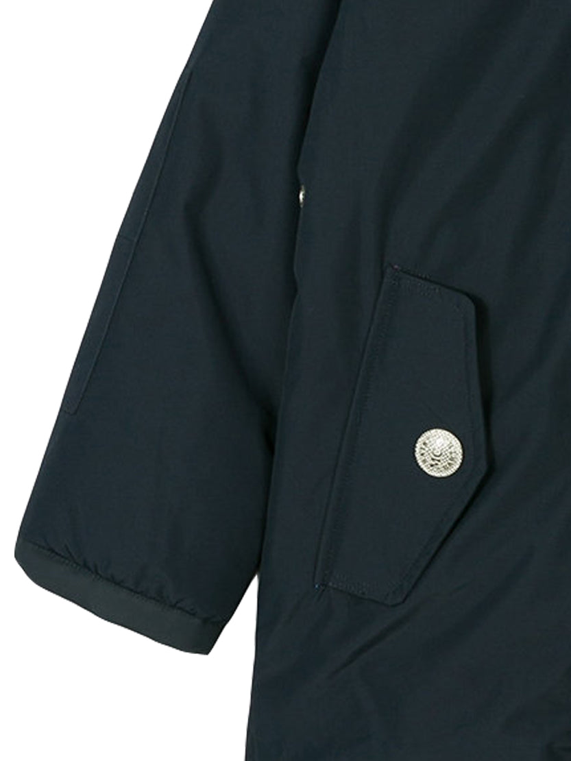 Blaue Parkajacke mit Kapuze für Jungen Voyager Jr