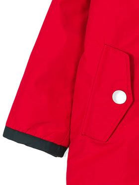 Rote Parkajacke für Jungen mit Kapuze Voyager Jr