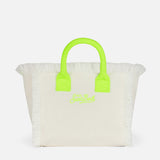 Borsa Colette in spugna bianca con logo Saint Barth