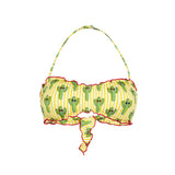 Woman bandeau top with cactus print