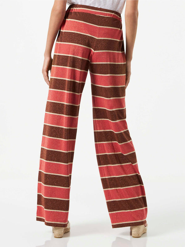 Multicolor knitted palazzo pants