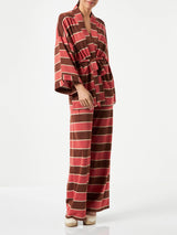 Multicolor knitted palazzo pants