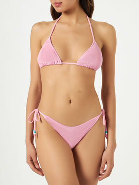 Bikini da donna a triangolo in spugna con charms