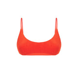 Woman orange terry bralette swimsuit