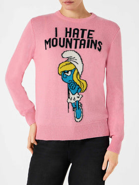 Maglia donna rosa odio le montagne Puffetta | ©PEYO EDIZIONE SPECIALE