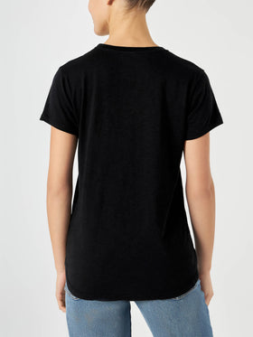 Woman t-shirt with Bonjour St. Barth lettering - MC2 Saint Barth