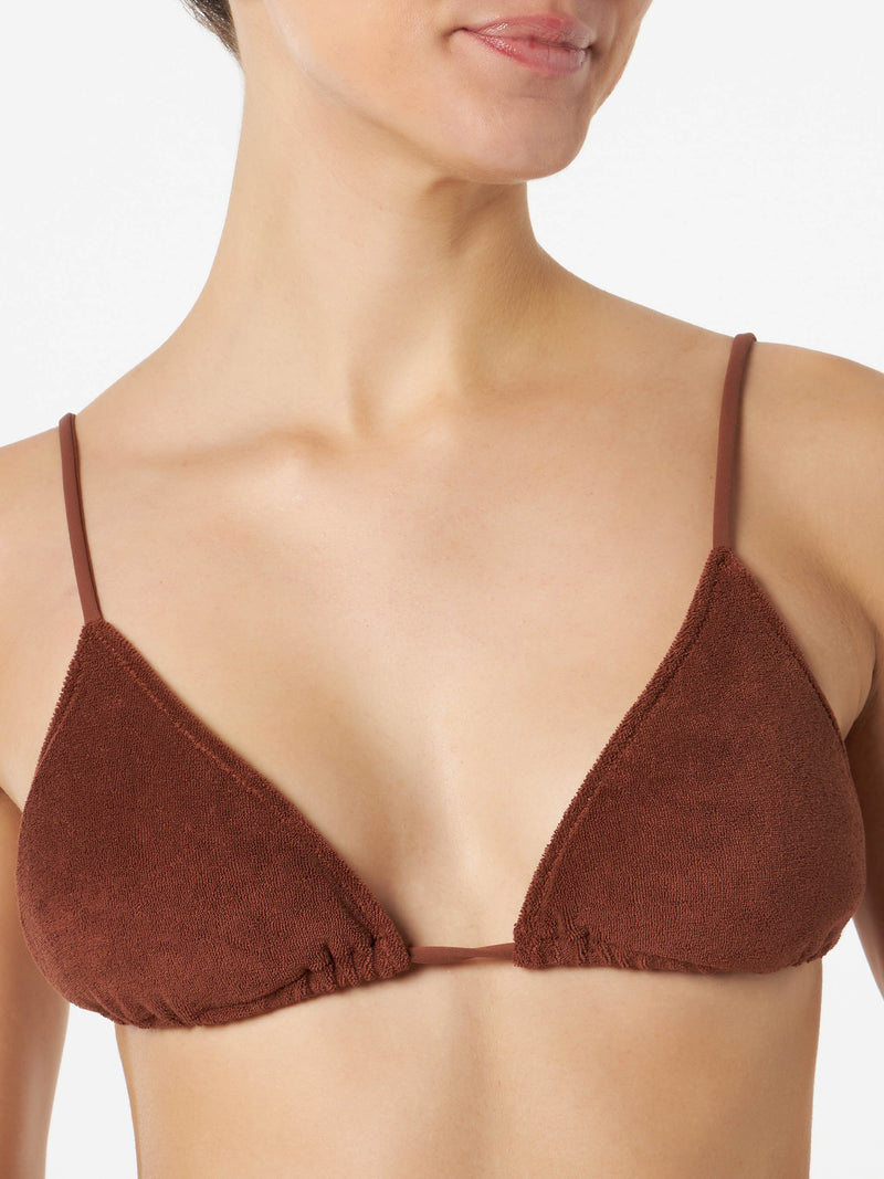 Frottee-Triangel-Top-Badeanzug für Damen