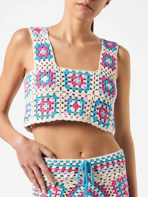 Woman handmade crochet top