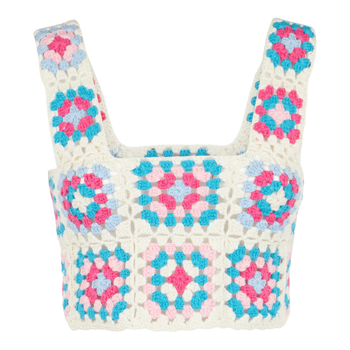 Halima multicolor crochet top