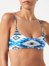 Costume bralette donna con stampa ikat