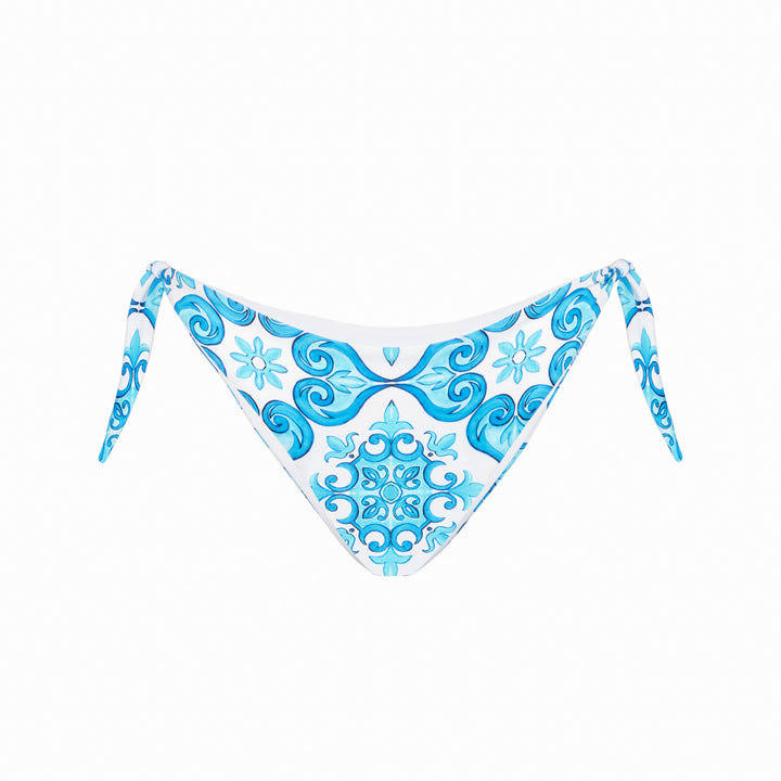 Woman swim briefs with maiolica print - MC2 Saint Barth